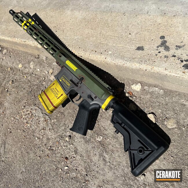 Cerakoted: S.H.O.T,Corvette Yellow H-144,Graphite Black H-146,AR-10,SAVAGE® STAINLESS H-150,Fallout,MULTICAM® DARK GREEN H-341