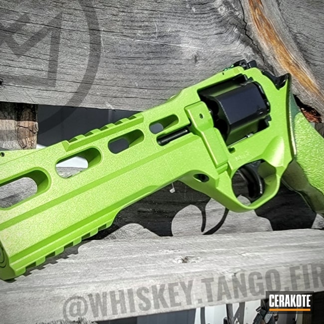 Cerakoted Zombie Green And Graphite Black Chiappa Rhino Revolver