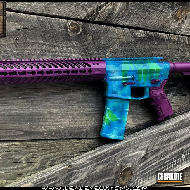 Cerakoted: Green Mamba H-351,Kryptek,Robin's Egg Blue H-175,Snow White H-136,Custom Color,Bright Purple H-217,Dragon Scale Camo,SIG™ PINK H-224,Sangria H-348,AR Rifle,BLUE RASPBERRY - Out of Stock  H-329