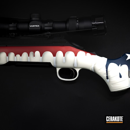 Powder Coating: Melting,KEL-TEC® NAVY BLUE H-127,S.H.O.T,Melted,America,American Flag Theme,RUBY RED H-306,Melty,Stormtrooper White H-297,Dripping,USA,Patriotic,American Flag,Melted Flag,Drips