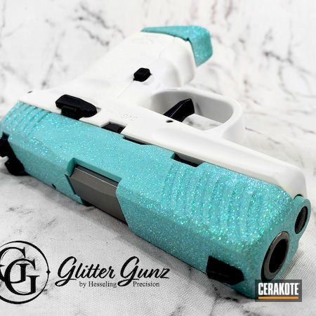 Powder Coating: S.H.O.T,Glitter Gun,Glitter,Robin's Egg Blue H-175,DVG-1,Accents,SCCY,Sparkle,SCCY Industries,Pistol