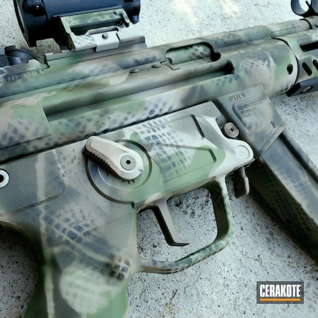 Powder Coating: 9mm,HK Pistol,HIR Series,Tactical,S.H.O.T,Gen II Flat Dark Earth HIR-265,MP5,Custom Mix,Gen II Coyote Tan HIR-235,Custom Camo,9mm Luger,O.D. Green H-236,Gen II Solid Leaf Green HIR-253,Gen II Graphite Black HIR-146,Custom,Truck Gun,Gen II Desert Sage HIR-247,Heckler & Koch,Custom Paint,HK,Tactical Rifle,MP5K,HK MP5