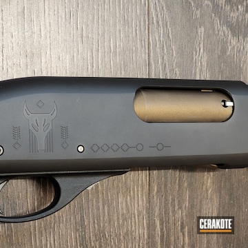 Cerakoted Graphite Black And Burnt Bronze Remington 870