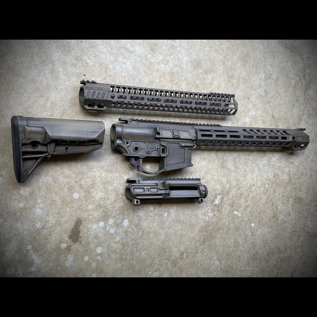 Distressed Rifles Distressed Ar Rifle finished in Graphite Black and Magpul® Flat Dark ...
