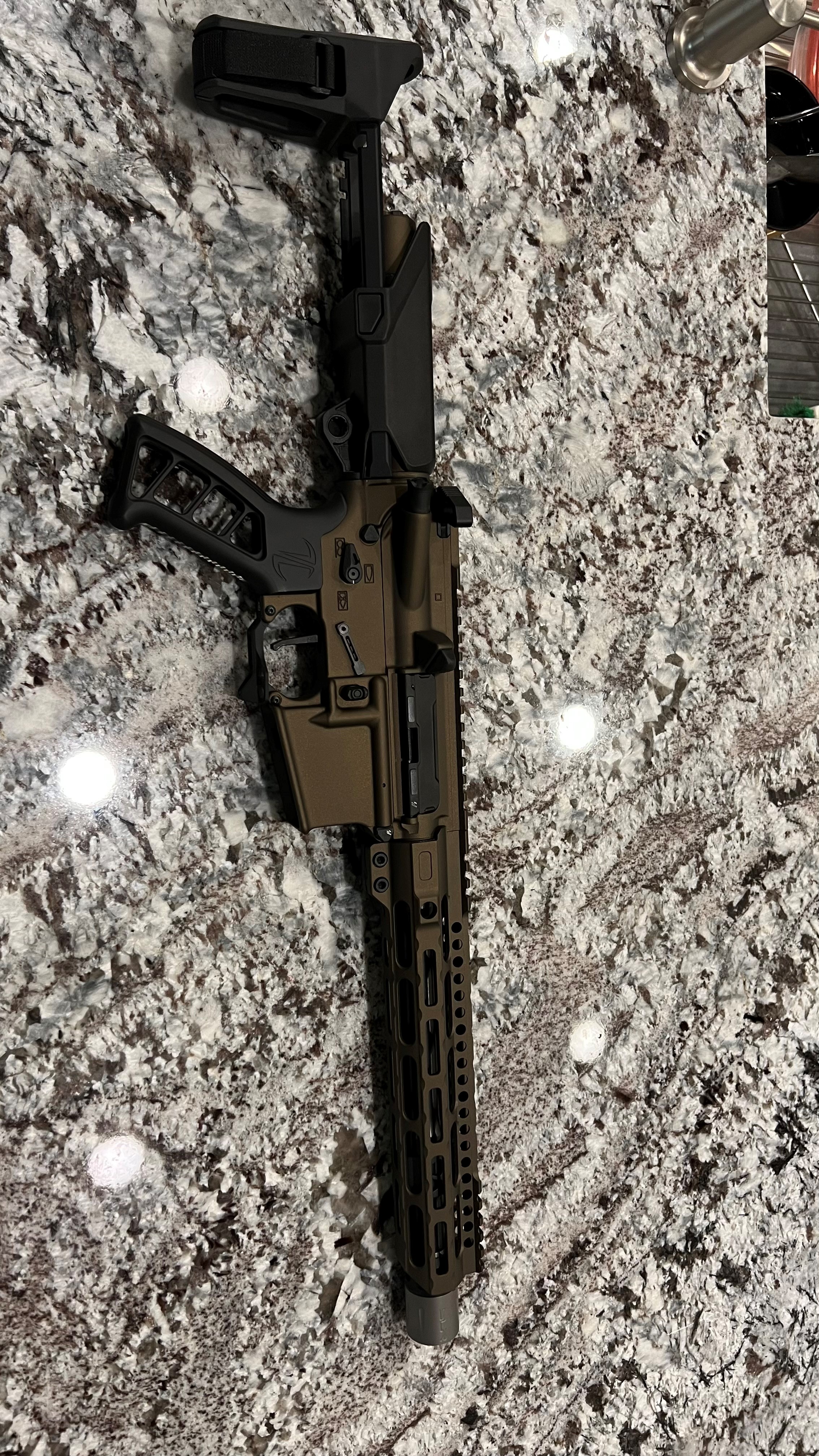Ar Rifle finished in Midnight Bronze | Cerakote