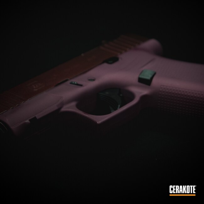 Cerakoted: S.H.O.T,Glock 43X,BLACK CHERRY H-319,Girls Gun,Armor Black H-190,Pistol,Glock,Cerakote FX BLAZE FX-101