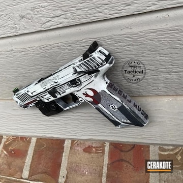 Cerakoted Star Wars Theme Ruger Pistol In H-221, H-146 And H-297