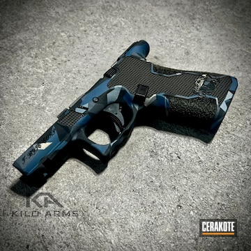 Glock 43x, Cerakote’d And Laser Stippled 