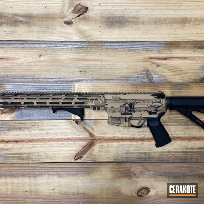 Cerakoted Graphite Black And Fs Sabre Sand - Out Of Stock  Ar-15