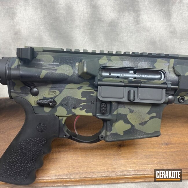 Spikes Tactical Ar-15 In Woodland Camo