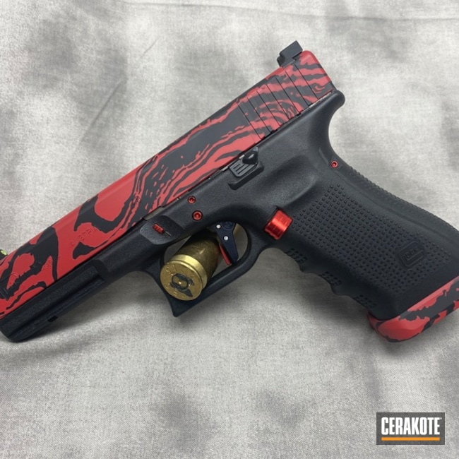 Damascus Glock In Blackout And Fire