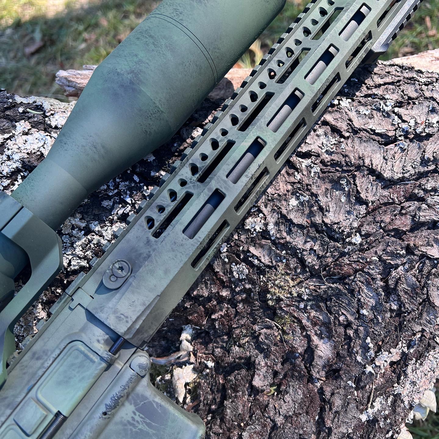 Freehand Camo done in Gen II Graphite Black | Cerakote