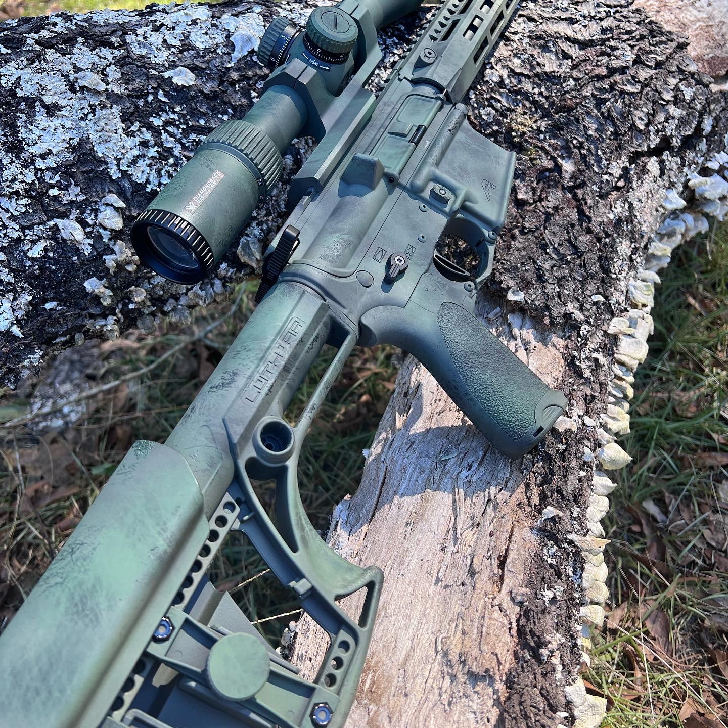 Freehand Camo done in Gen II Graphite Black | Cerakote