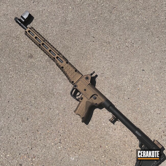 Cerakoted: S.H.O.T,9mm,Kel-Tec SUB-2000,Burnt Bronze H-148,AR Rifle