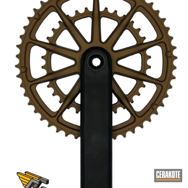 Graphite Black And Burnt Bronze Bike Crank And Arm