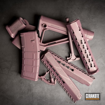 Powder Coating: PINK CHAMPAGNE H-311,AR Parts,S.H.O.T,MagPul,Female Gun