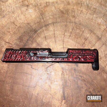 Powder Coating: Graphite Black H-146,Smith & Wesson,S.H.O.T,RUBY RED H-306,Pistol Slide