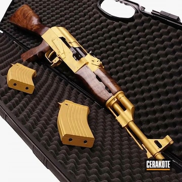 Cerakoted Gold Ak Rifle
