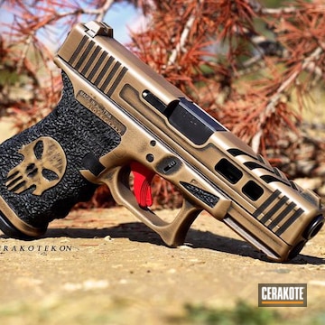 Cerakoted Barrett® Brown And Graphite Black Cerakote Glock 19