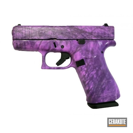 Powder Coating: Glock,PURPLEXED H-332,Wild Purple H-197,S.H.O.T,Pistol,Glock 43X,Camo,Custom Camo,Bright Purple H-217,HIGH GLOSS CERAMIC CLEAR MC-160,43x