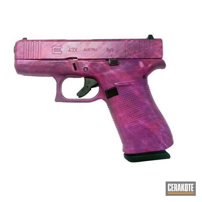 Cerakoted High Gloss Ceramic Clear, Sig™ Pink, Purplexed And Bright Purple Glock 43x