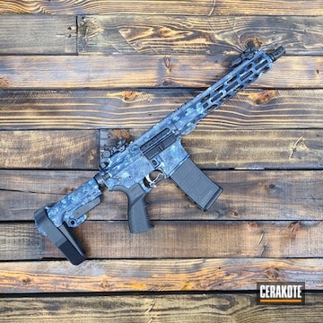 Cerakoted Navy Camo Ghost Hunter Ar-15 In H-127, H-234, H-146 And H-297