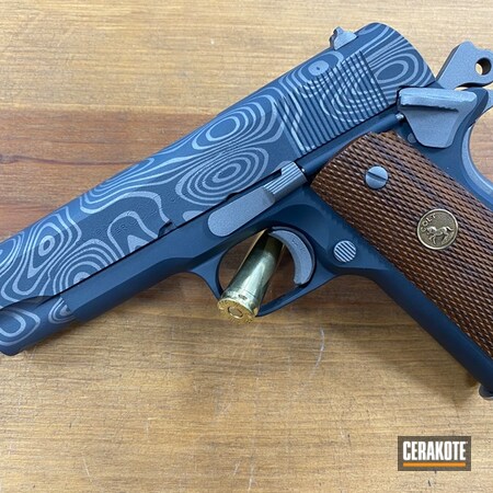 Powder Coating: S.H.O.T,Sniper Grey H-234,Colt,Colt 1911,Gun Metal Grey H-219,Pistol,Damascus