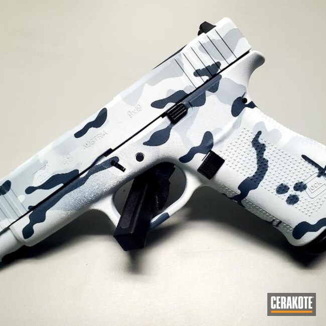 Cerakoted Snow Camo Glock 48 In H-345, H-213, H-136 And H-146