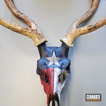 Powder Coating: Deer Skull,Graphite Black H-146,Snow White H-136,Skulls,American Flag,FIREHOUSE RED H-216,Animal,Gen II Graphite Black HIR-146,Skull,Hunting,Mount