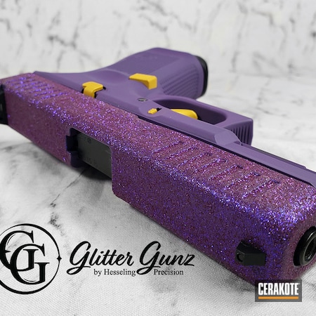 Powder Coating: LSU,Glock 44,S.H.O.T,Gold H-122,Sparkles,G44,Bright Purple H-217,Sparkle,Glitter,Engraved,Custom Glock