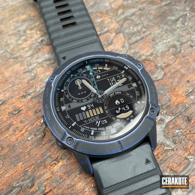 Cerakoted: Graphite Black C-102,BLUE FLAME C-158,Custom Watch,Watch,Watches