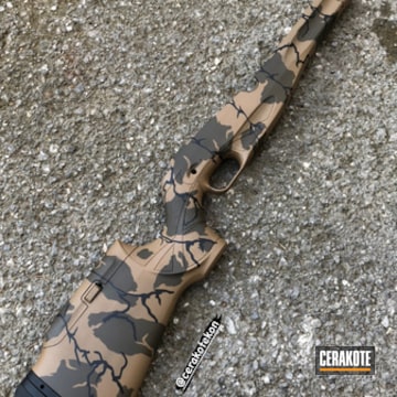 Cerakoted Barrett® Brown, Patriot Brown And Graphite Black Rifle Stock