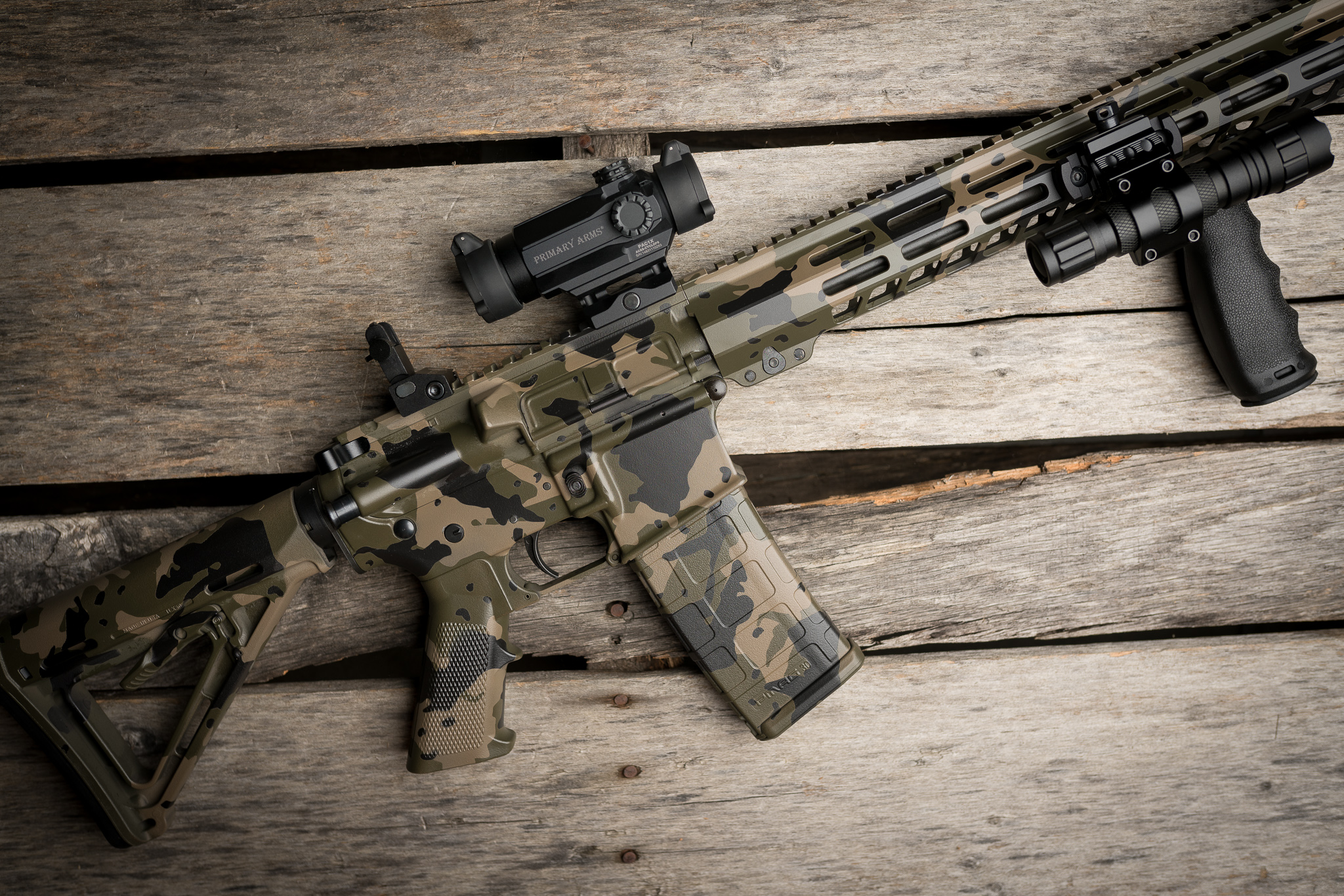Fte Gun Color Tactical Rifle done in a Armor Black, Glock® FDE, O.D. Green, Magpul ...