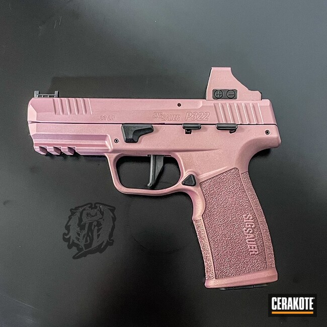 Cerakoted: S.H.O.T,Conceal Carry,PINK CHAMPAGNE H-311,Pistol,Sig Sauer,.22LR,Holosun