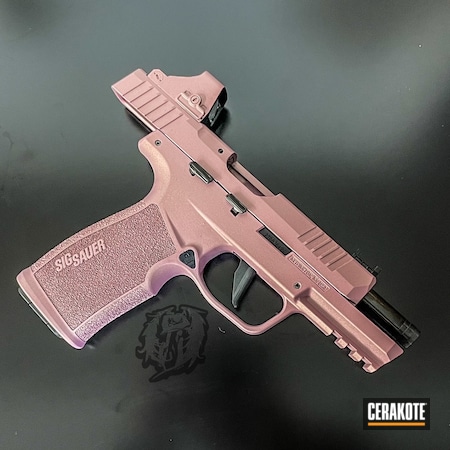 Powder Coating: Conceal Carry,PINK CHAMPAGNE H-311,S.H.O.T,Sig Sauer,Pistol,.22LR,Holosun