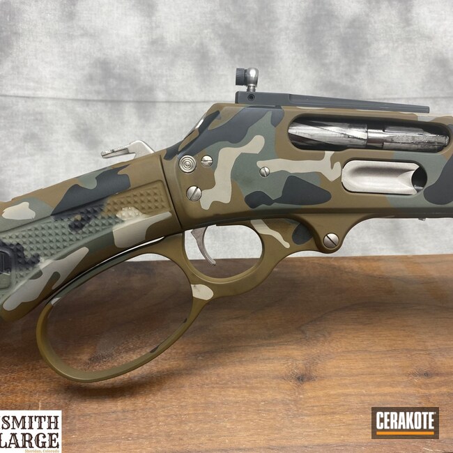 Cerakoted: S.H.O.T,Highland Green H-200,DESERT SAND H-199,30-30,Patriot Brown H-226,Camo,Lever Action,BDU Camo,Armor Black H-190,Henry Repeating Arms