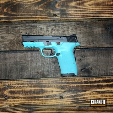 Smith And Wesson M&p 9mm Ez Cerakoted Using Robin's Egg Blue