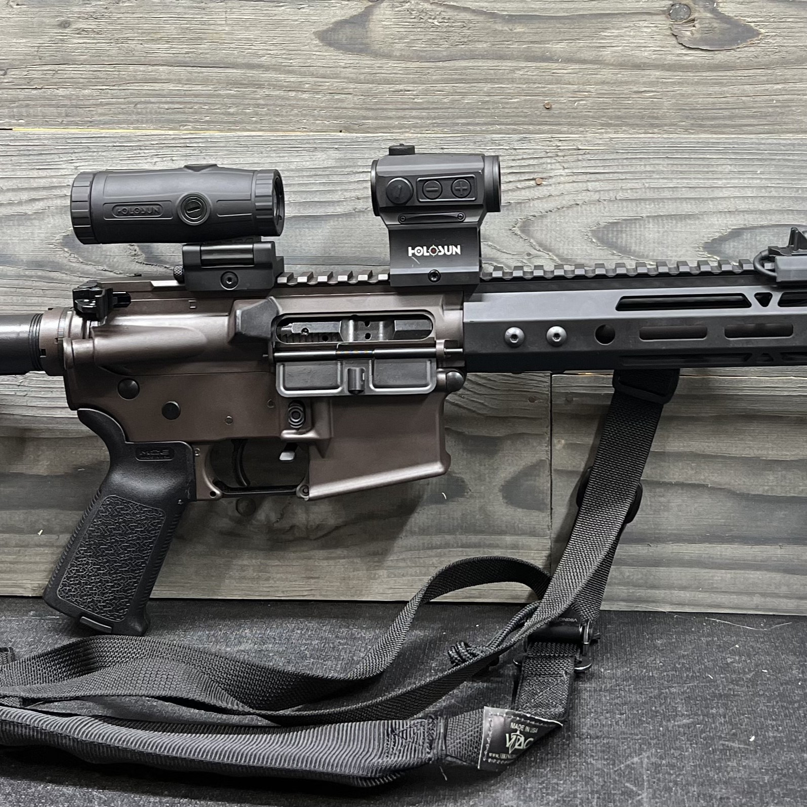 AR-15 in Vortex Bronze and Armor Black Accents | Cerakote