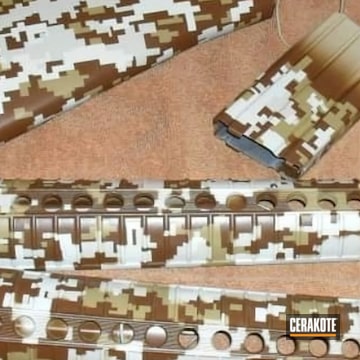 Cerakoted Coyote Tan, Desert Sand And Magpul® Fde Desert Marpat Ar-15 Parts