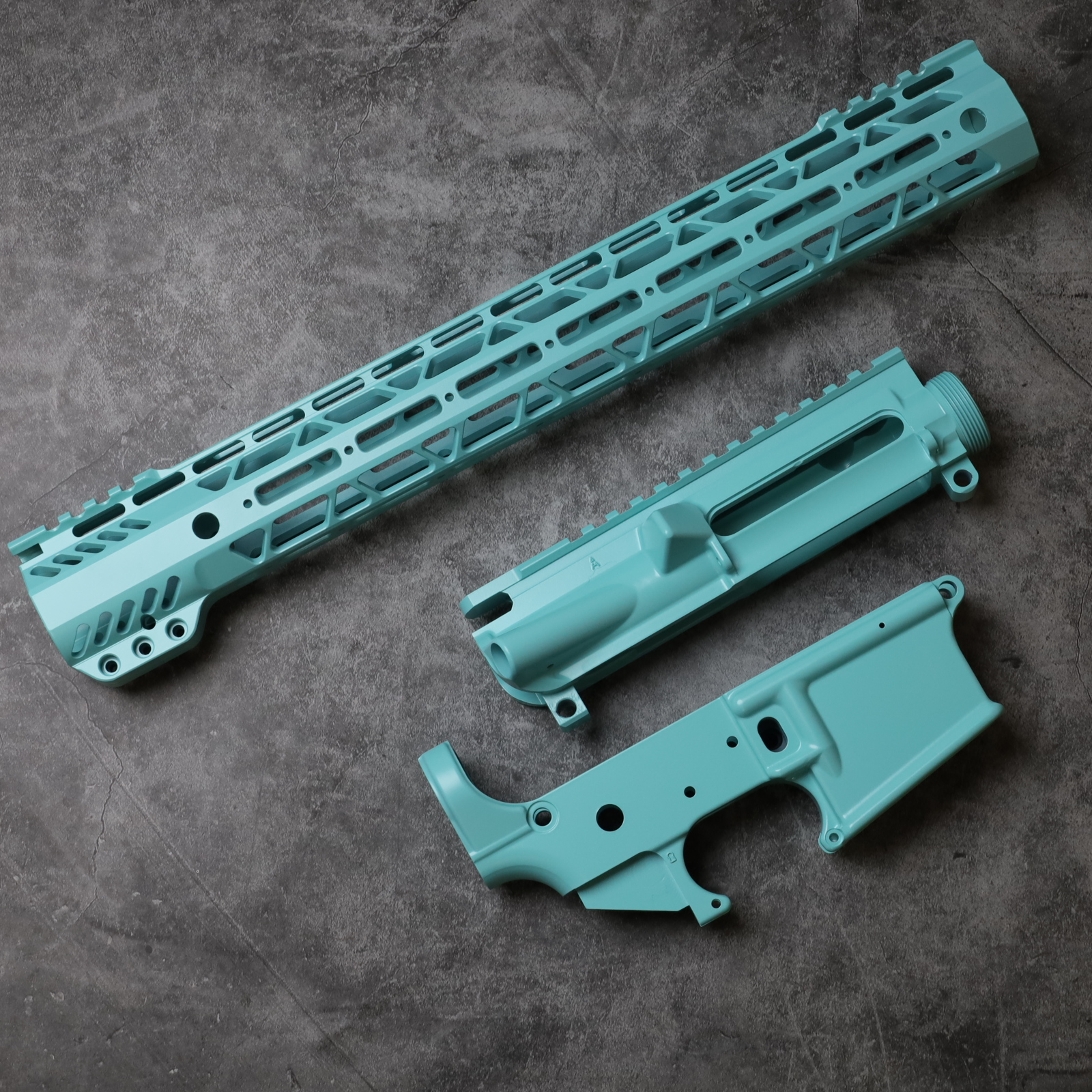 Rifle Parts with Robin's Egg Blue | Cerakote