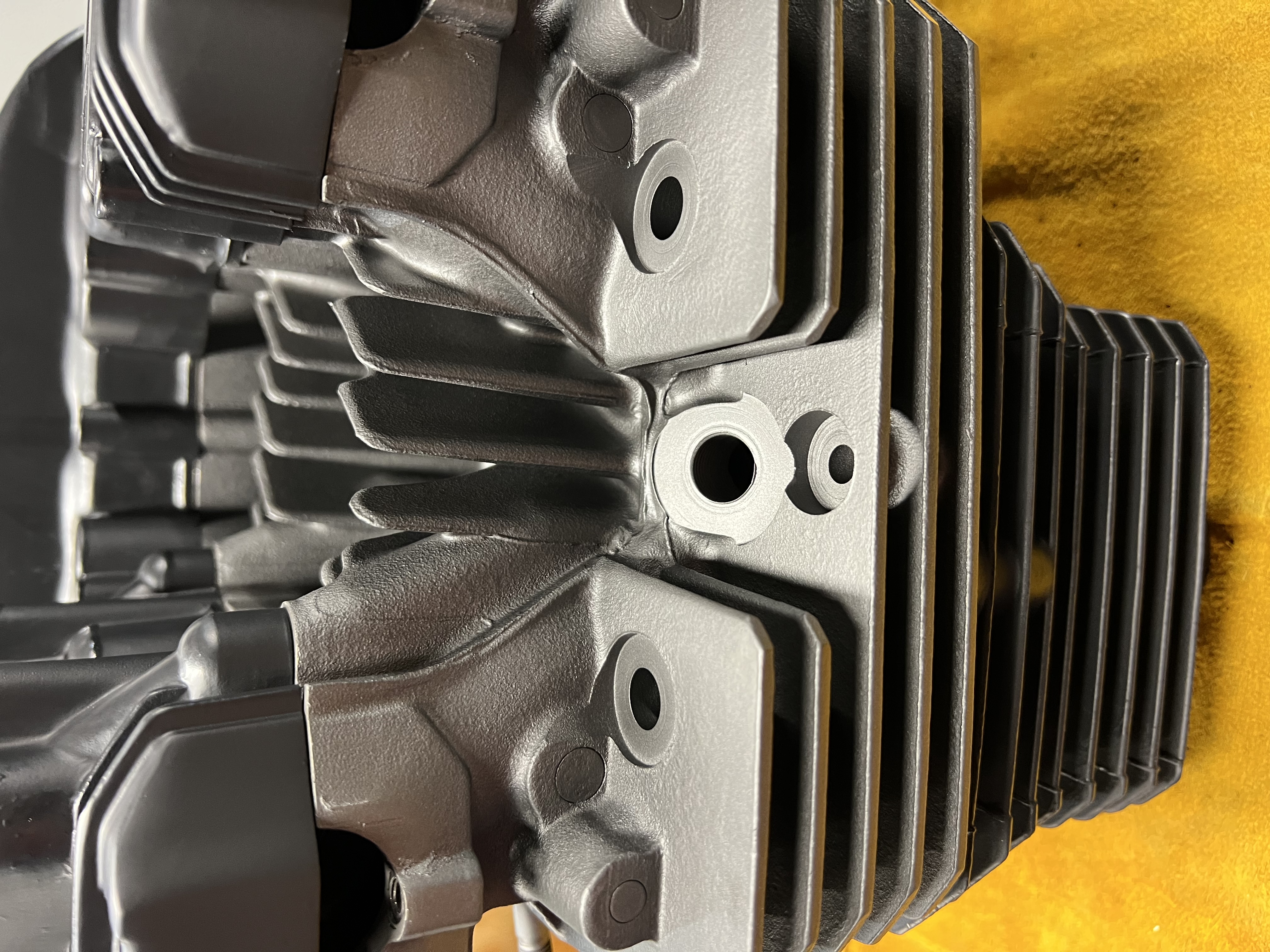 Engine Block coated with Cobalt and Black Velvet | Cerakote