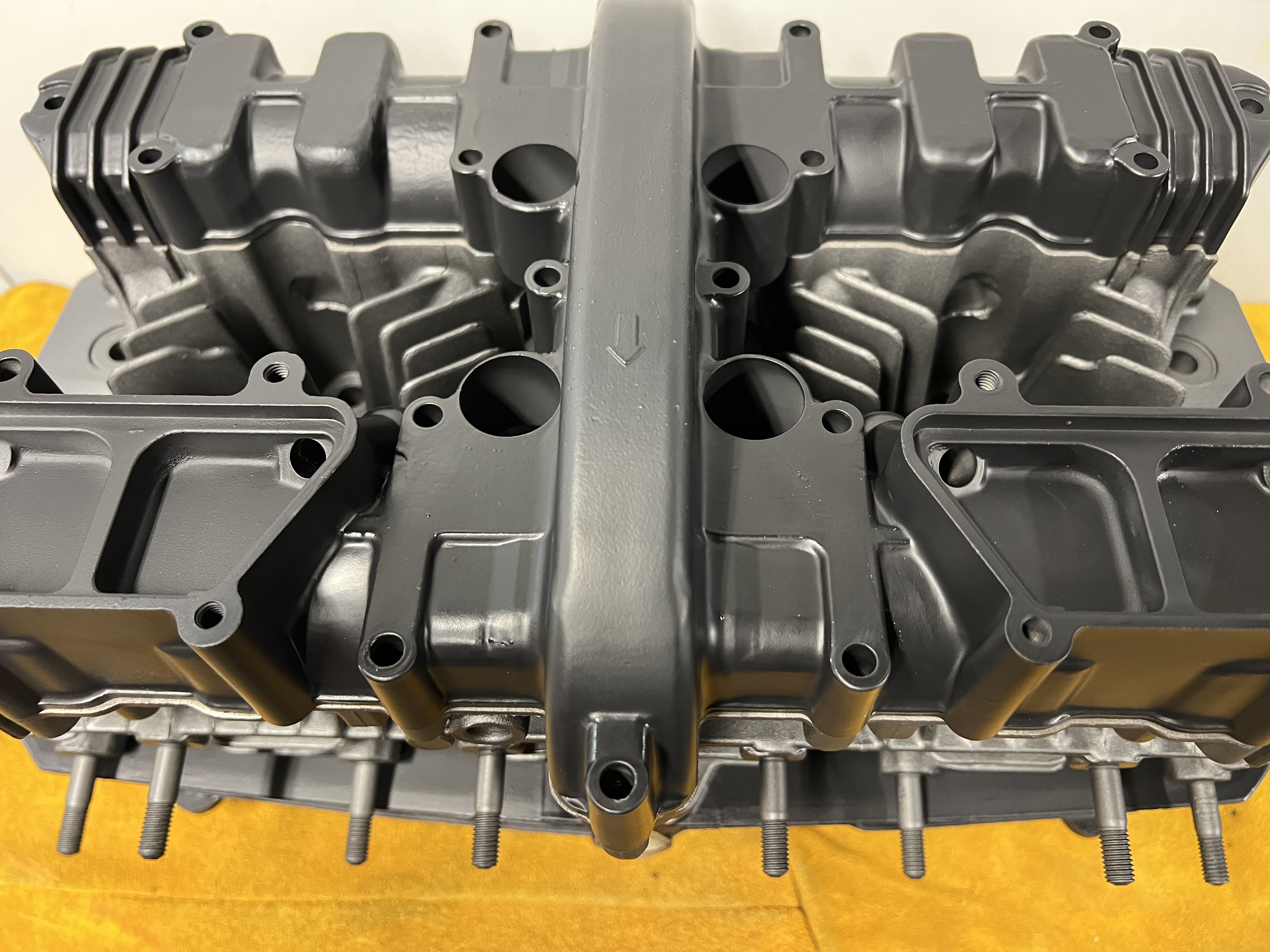 Engine Block coated with Cobalt and Black Velvet | Cerakote