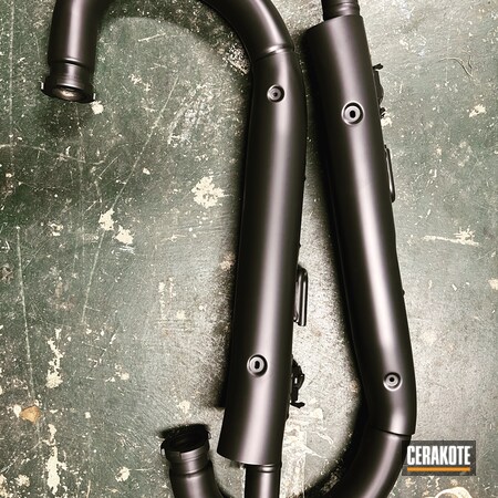 Powder Coating: Pipes,BLACK VELVET C-7300,Automotive,Motorcycle,Headers,Exhaust,Motorcycle Exhaust,Exhaust Pipes