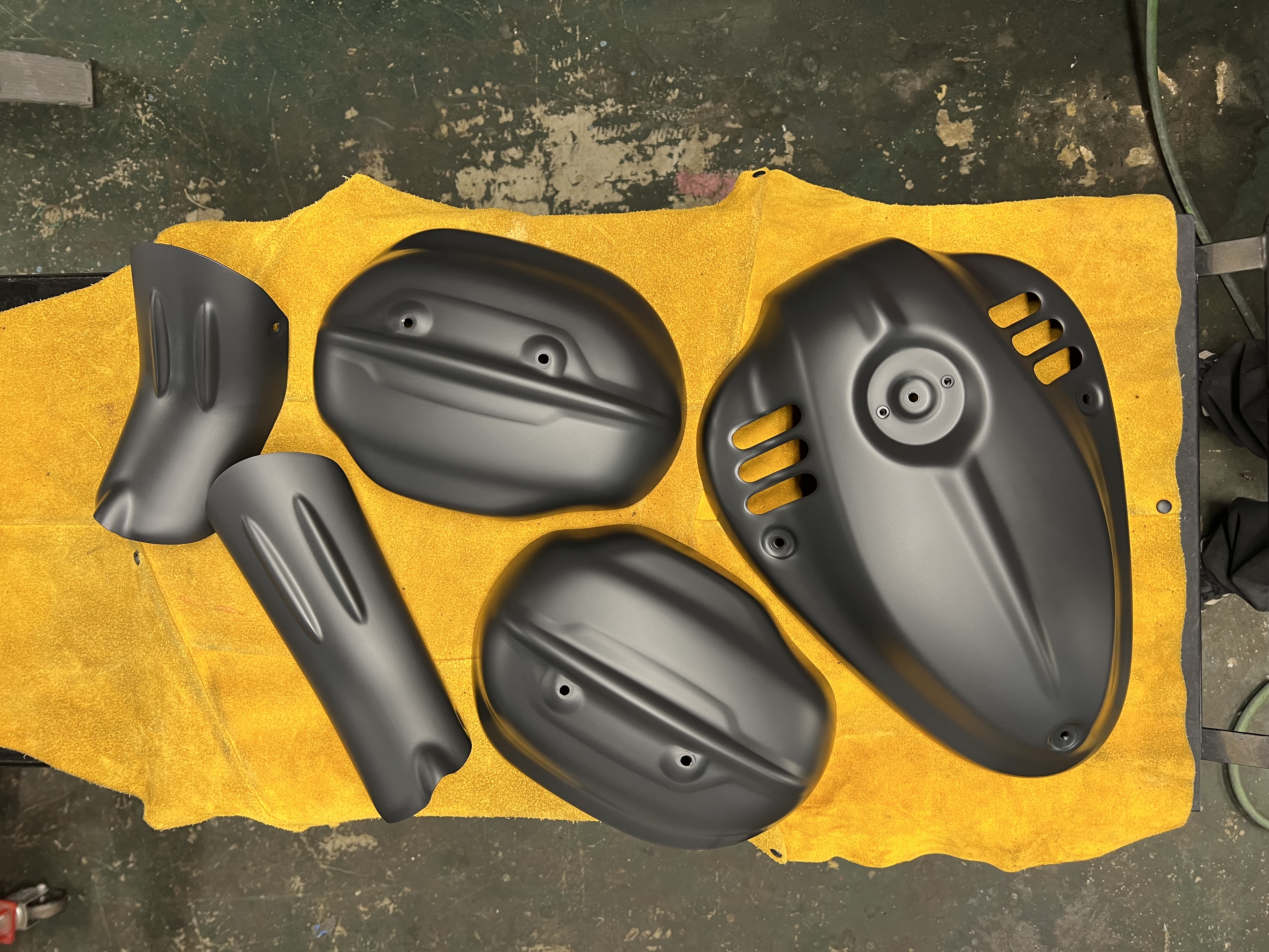 Motorcycle Engine Casing Coating R18 Engine Covers in a Black Velvet Finish | Cerakote