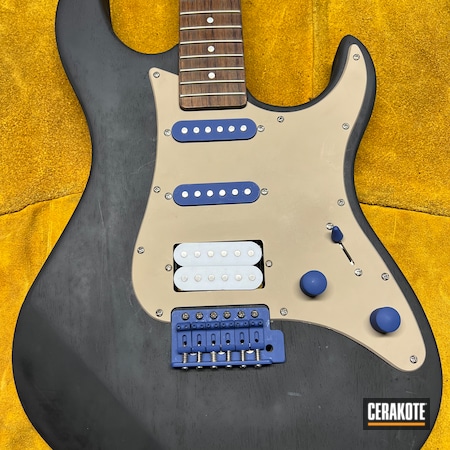 Powder Coating: Electric Guitar,Graphite Black C-102,NRA Blue H-171,Guitar Pickguard,Guitar,Music,Musical Instrument,BENELLI® SAND H-143,Music Theme