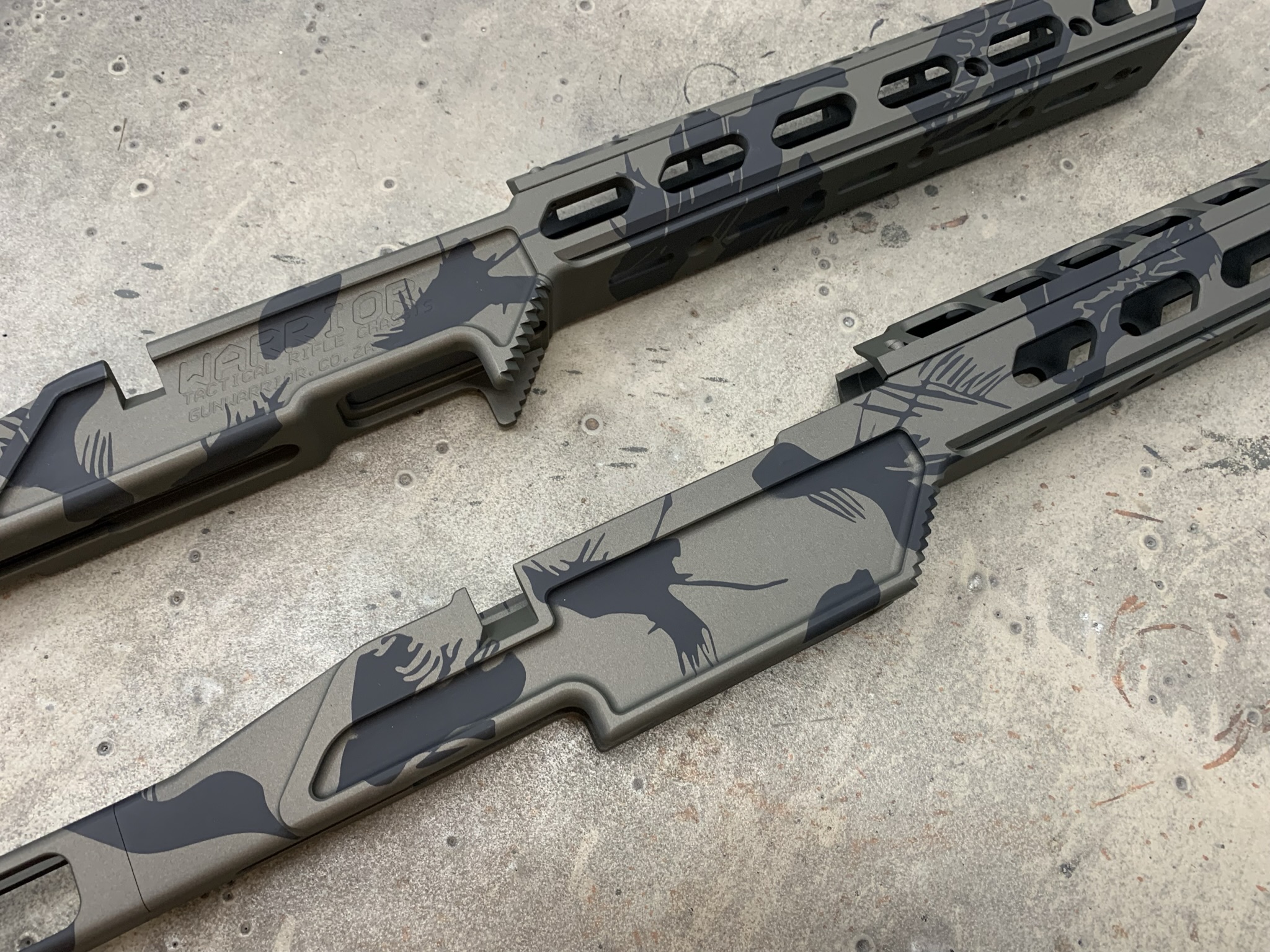 Custom rhodesian Cam on Gun Warrior frames | Cerakote