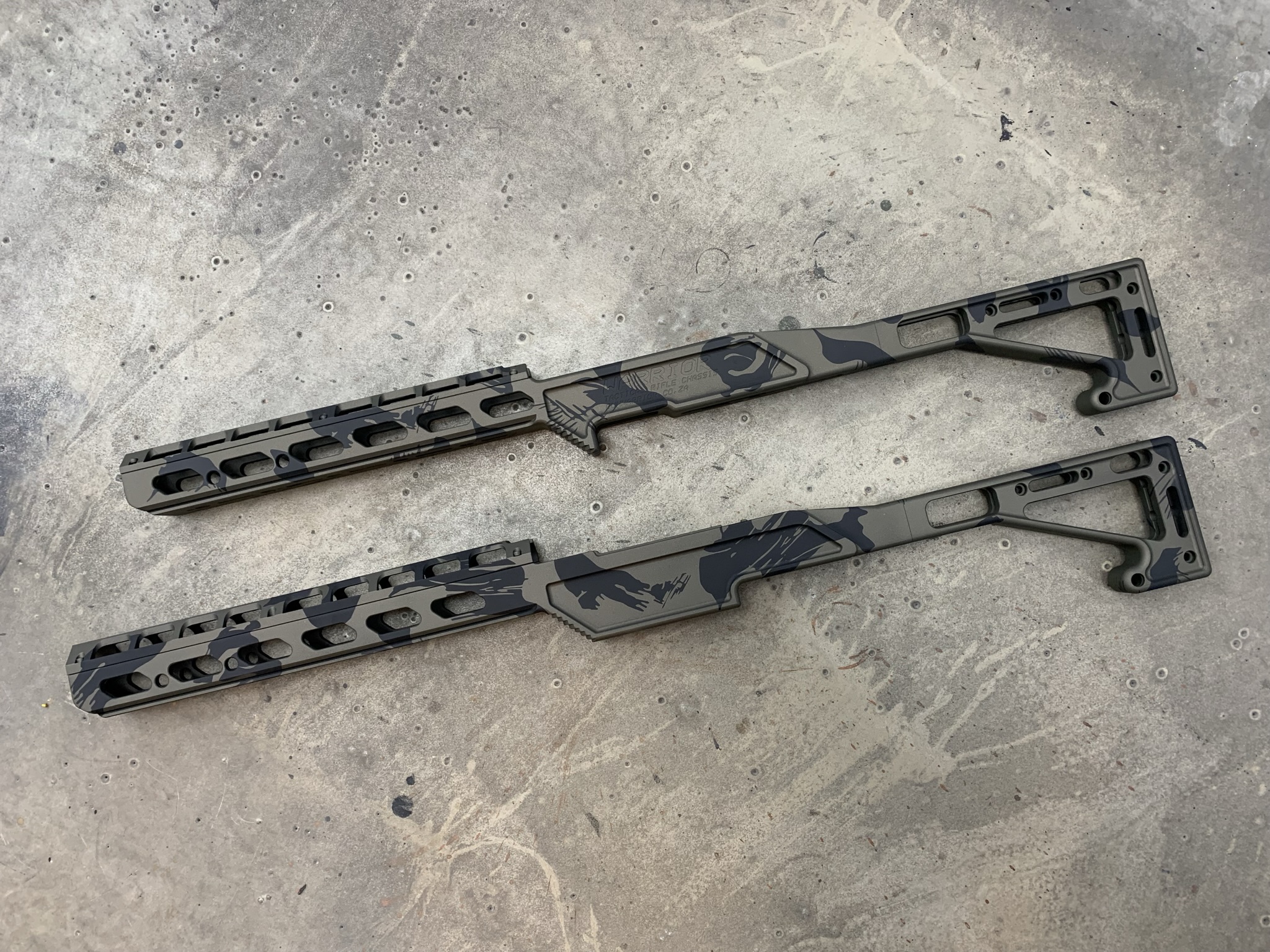 Custom rhodesian Cam on Gun Warrior frames | Cerakote