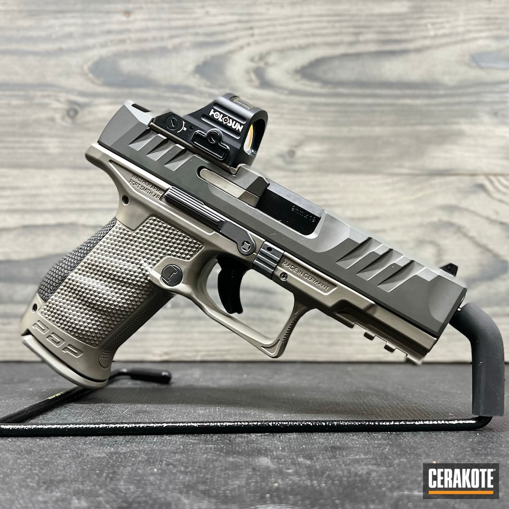 Walther PDP in Sand and Concrete with Blackout Barrel Cerakote