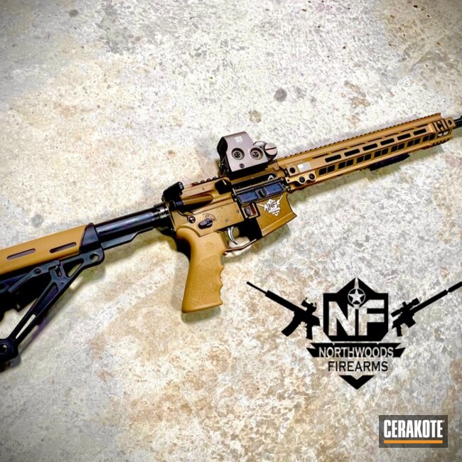AR Rifle done in Midnight Bronze | Cerakote