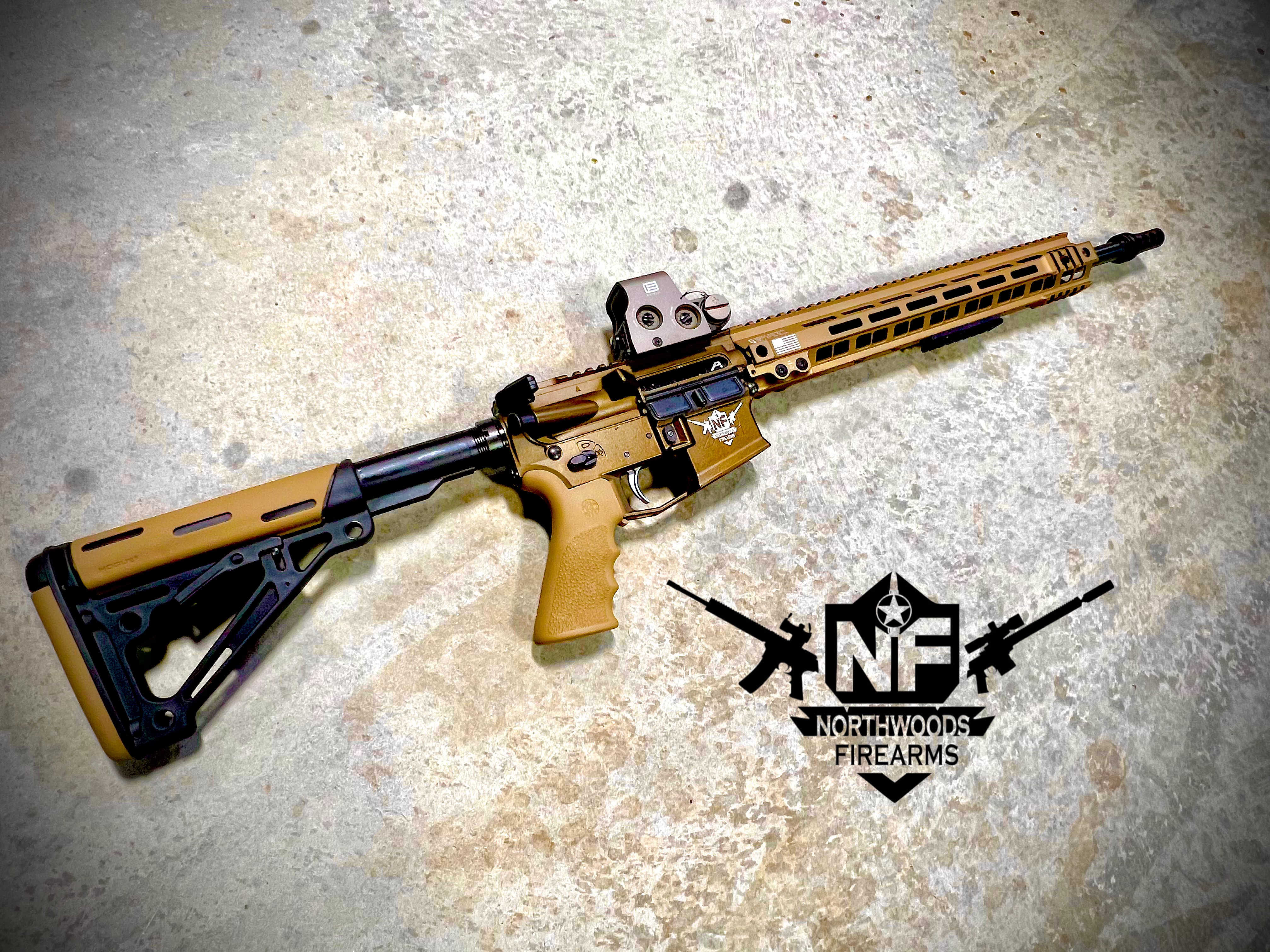 Ar Rafle AR Rifle done in Midnight Bronze | Cerakote